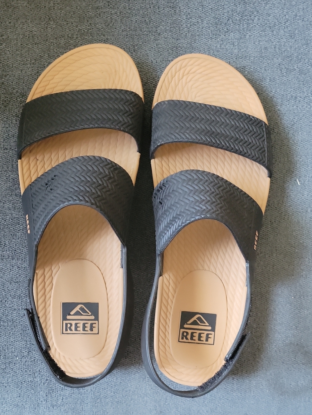 Reef Women's Vista Backstrap Athletic Sandals Black/Tan Size:10